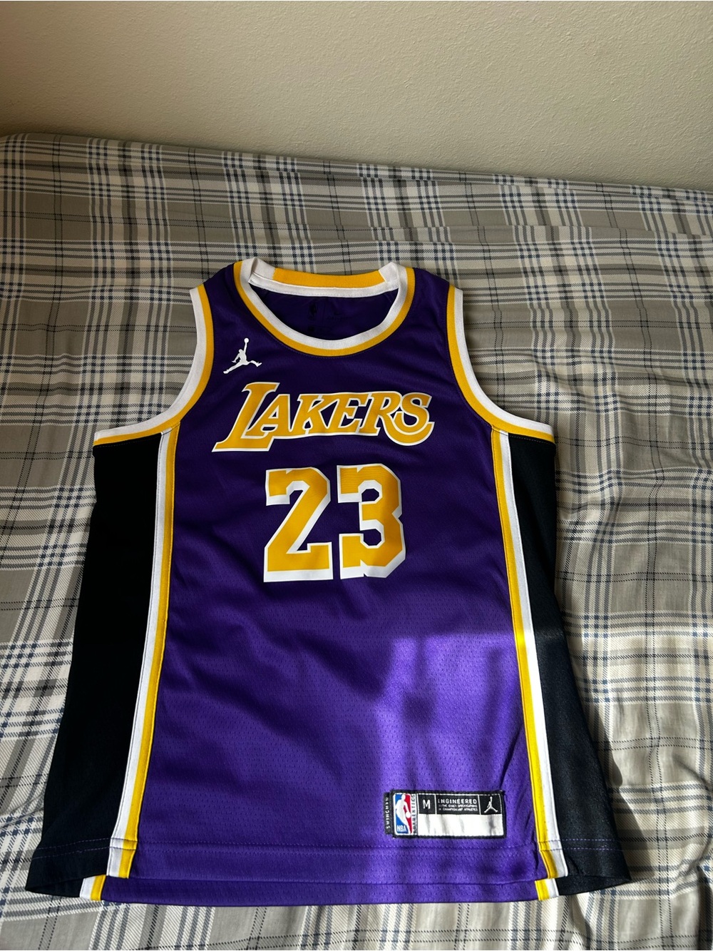 Nike Purple and Gold Basketball Jersey